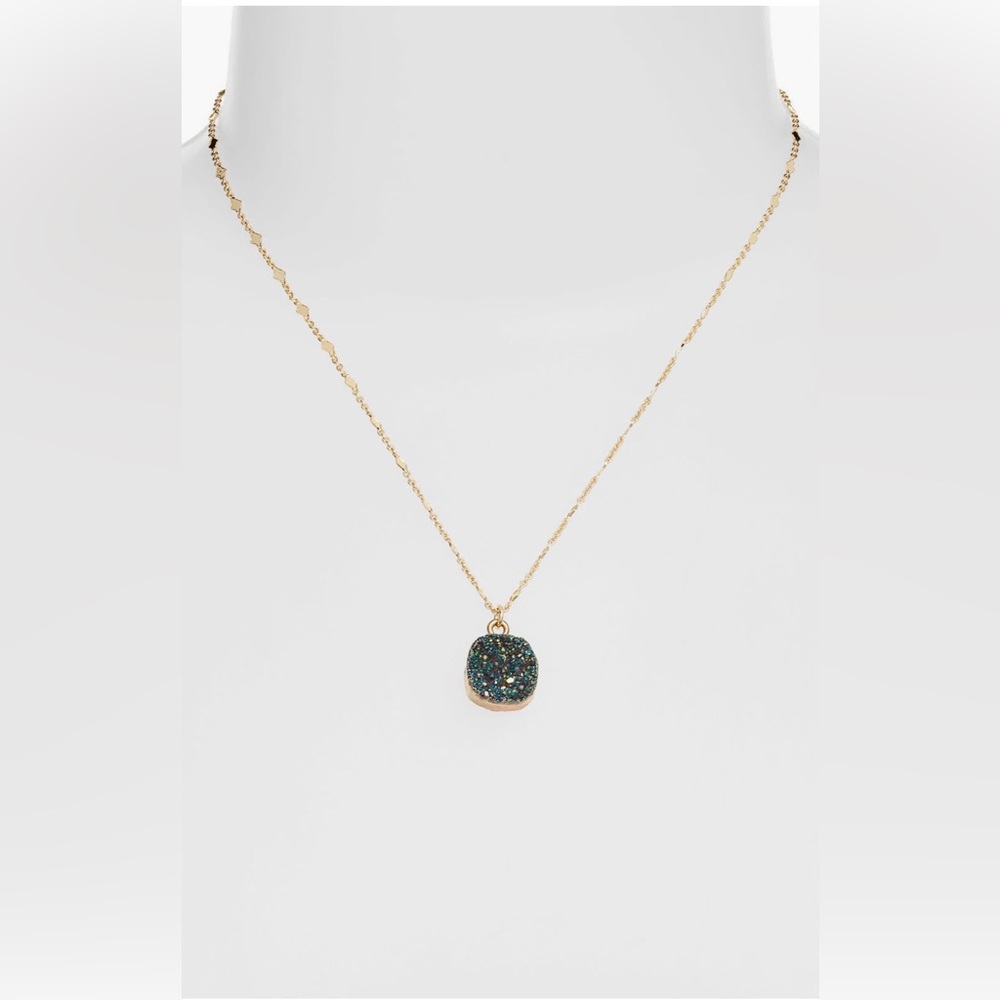 Halogen Drusy Pendant Necklace